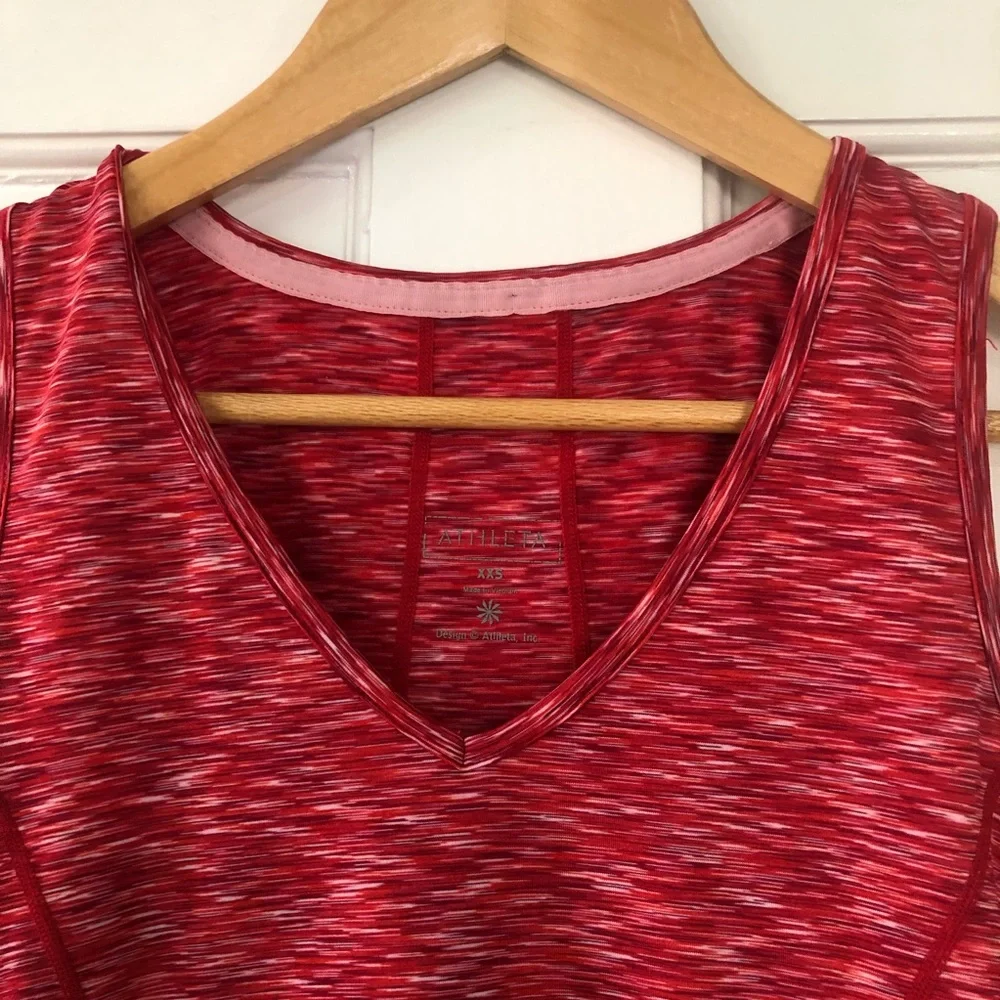 ATHLETA Red Heather Tank with Pocket in Size XXS - Picture 2 of 8